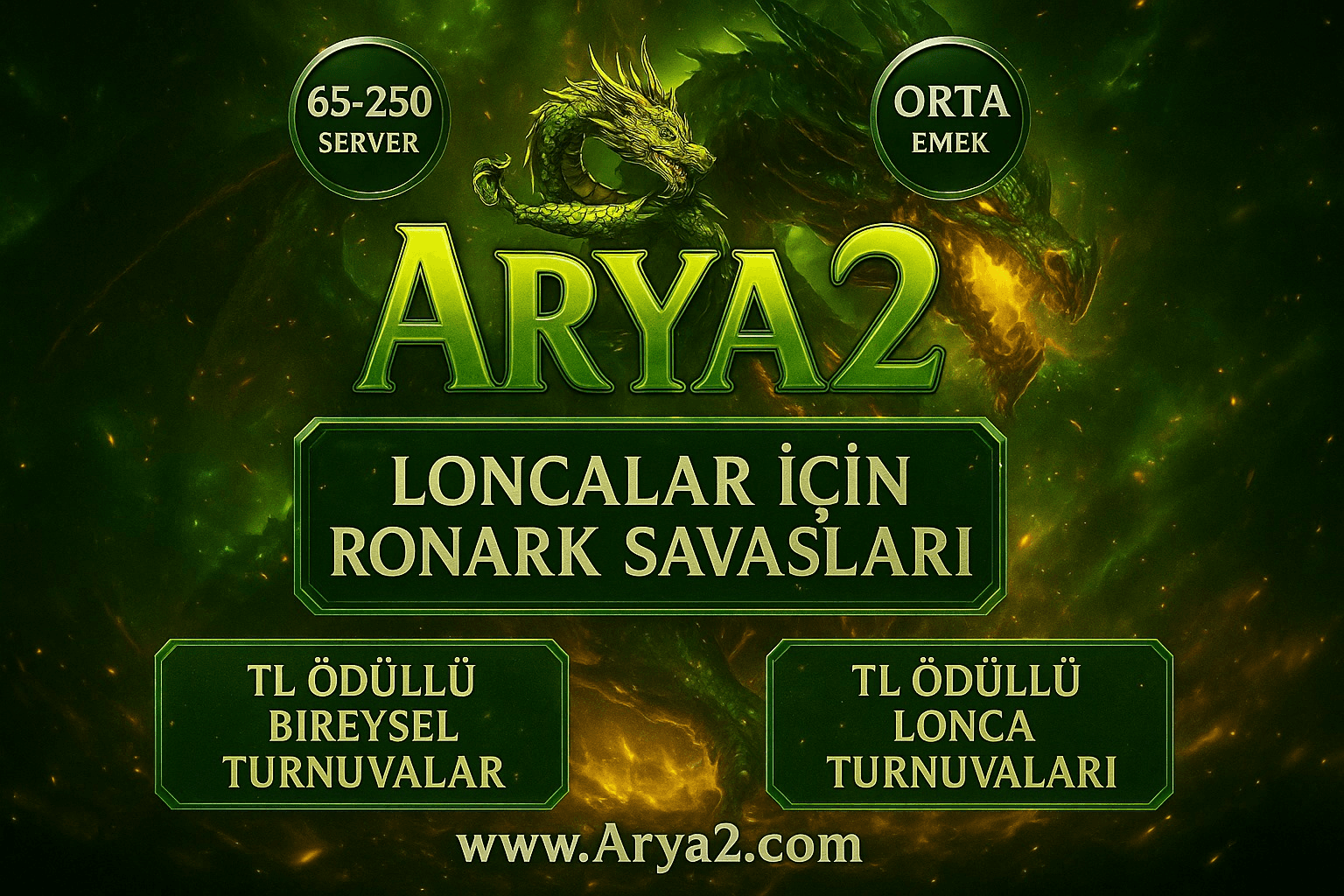 Arya2 65-250 Yapısıyla Orta Emek Server 5 Aralık'ta Sizlerle banner