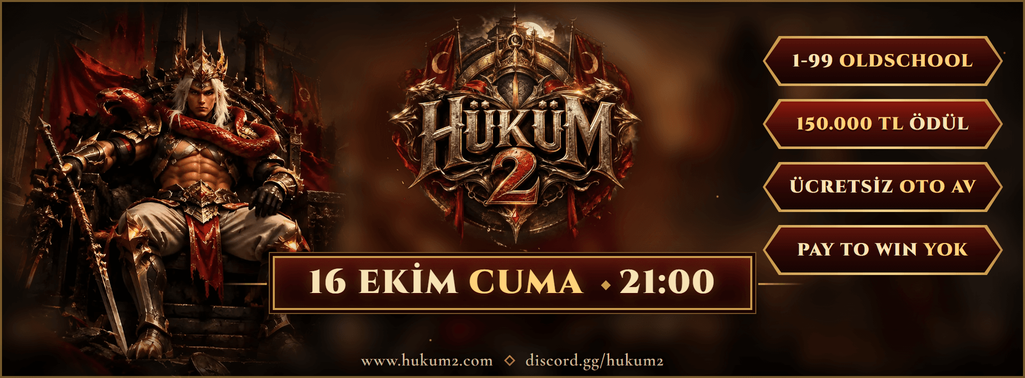 Hüküm MT2 | 1-99 Orta Emek · 150K TL · 7/24 · Oto Av banner