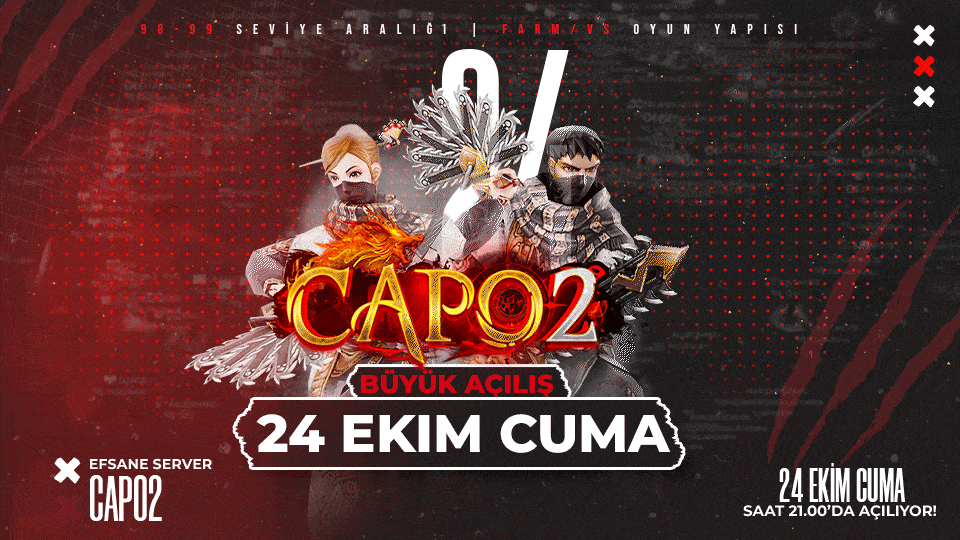 Capo2 Metin2 –98-99 24 Ekim 21.00’da Vslik & Farm Yapısıyla Açılıyor! banner